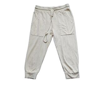 NWOT Free People Movement Butter Yellow Cropped Jogger Sweatpants Small